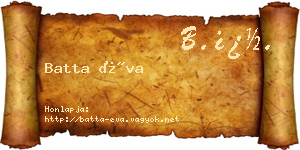 Batta Éva névjegykártya